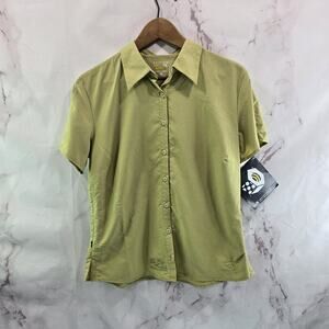 Mountain Hardwear Shirt Womens 10 Medium Green Transit Big Sky Brewing Short